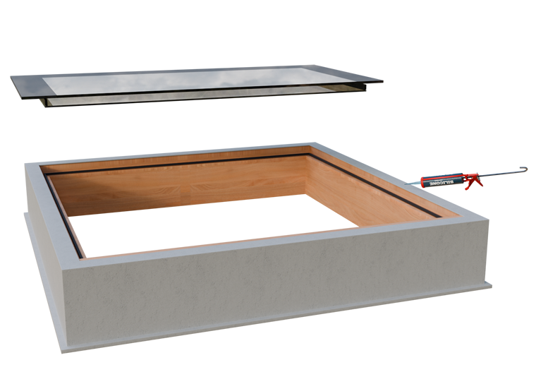 Frameless Roof Light Installation